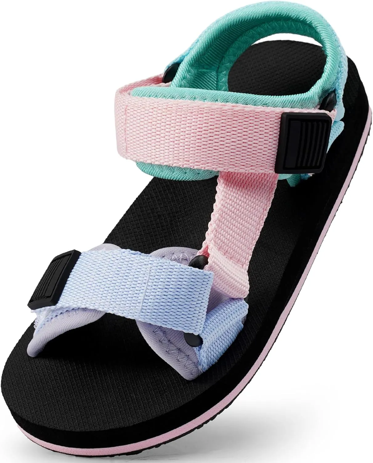 Girls Kids Summer Sandals Slides Open Toe Beach Adjustable Straps Athletic Outdoor Shoes