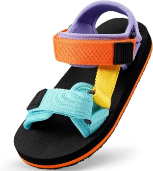 Girls Kids Summer Sandals Slides Open Toe Beach Adjustable Straps Athletic Outdoor Shoes