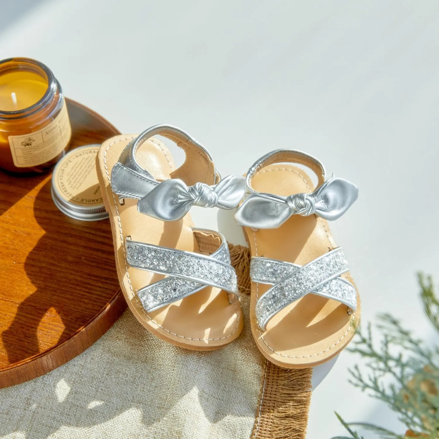 Girls Open Toe Flat Sandals Summer Casual Toddler Little Kid Sandals