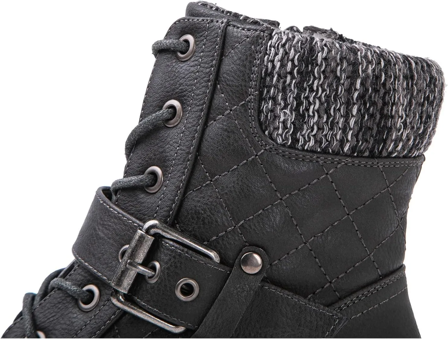 GLOBALWIN Women's Ankle Booties Fashion Combat Boots