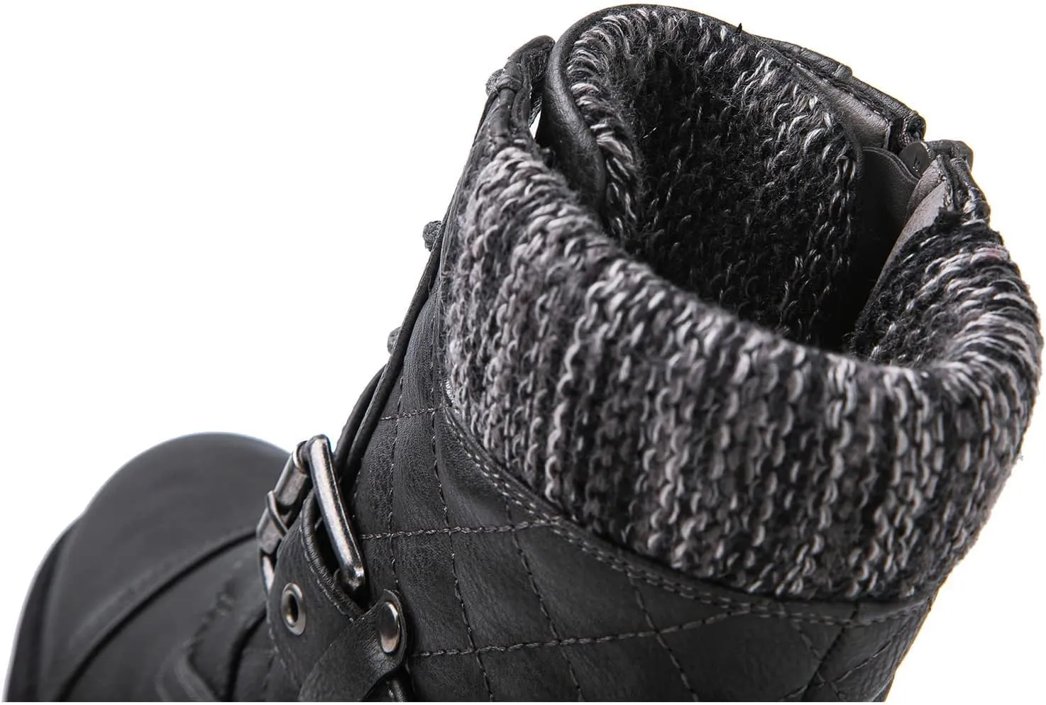 GLOBALWIN Women's Ankle Booties Fashion Combat Boots