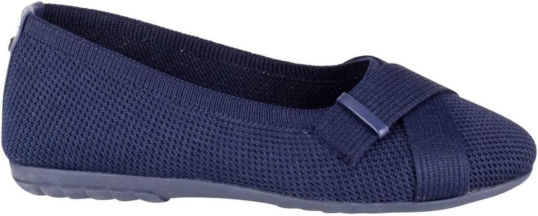 Gloria Vanderbilt Women's Ballet Flat, Comfortable Round Toe Cross-strap Design Dressy Work Flats Shoes for Women