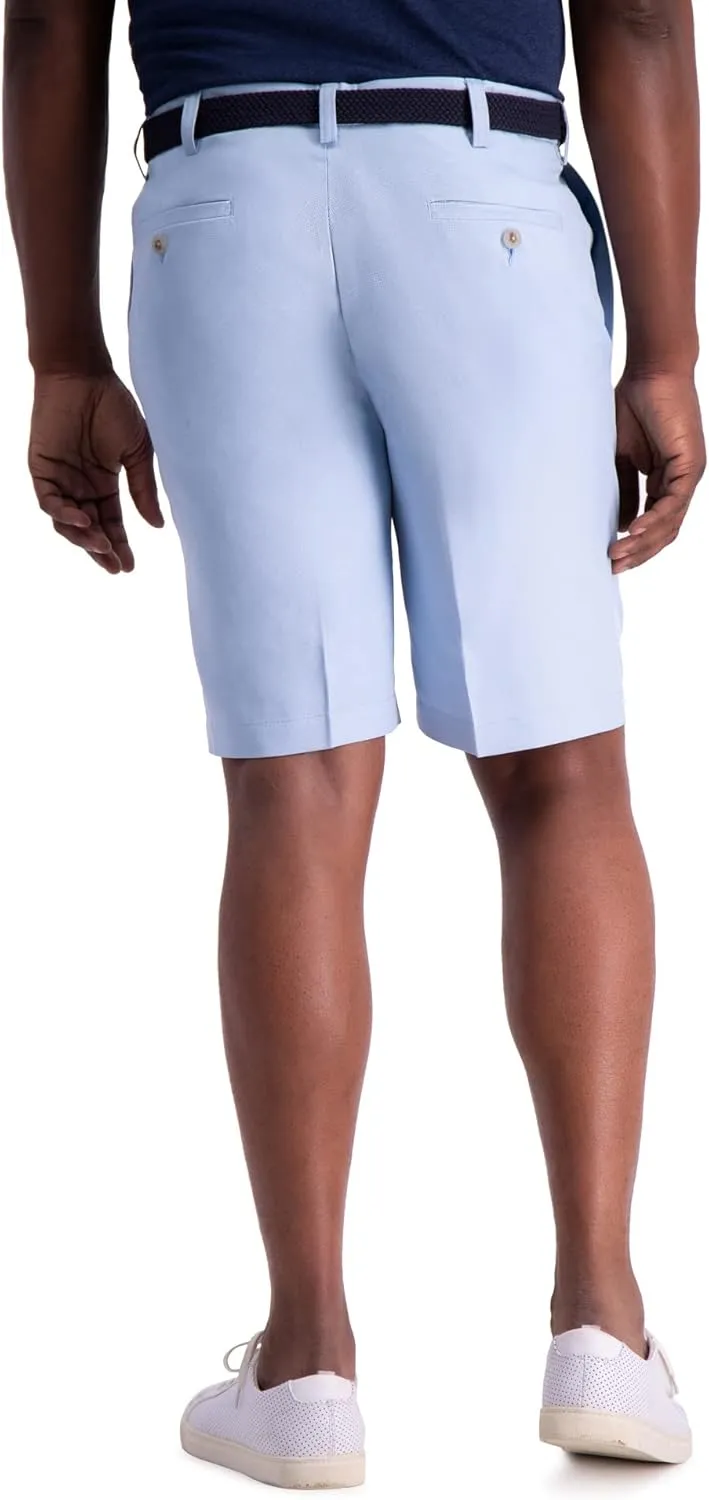 Haggar Men's Cool 18 Pro Straight Fit Flat Front 4-Way Stretch Expandable Waist Short