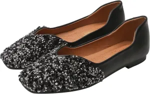 Hee grand Women Square Toe Crystals Shoes Glittering Rhinestone Wedding Dress Shoes Fashion Bridesmaid Shoes