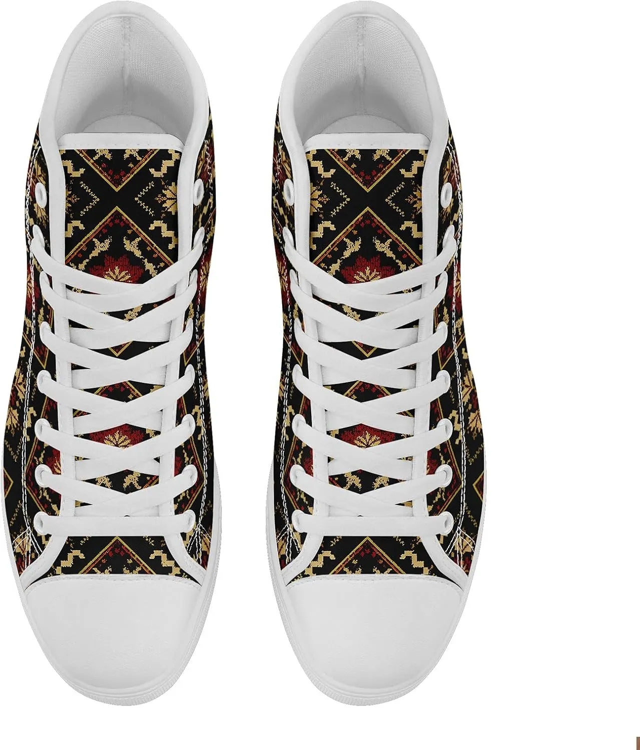 High Top Sneakers for Women Men Canvas Shoes Lightweight Printed Lace Up Fashion Casual Walking Shoes Street Footwear