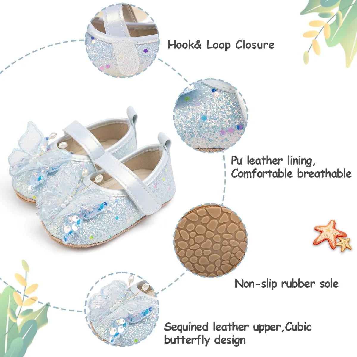 HsdsBebe Baby Girls Mary Jane Flats Non Slip Soft Sole Bowknot Princess Wedding Dress Shoes Toddler First Walkers Infant Newborn Baptism Crib Shoes