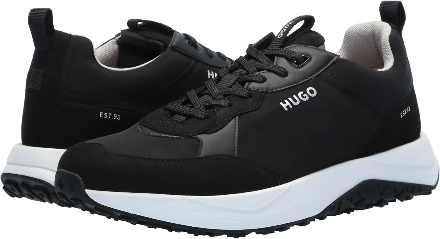 HUGO Men's Running Style Mix Material Sneakers