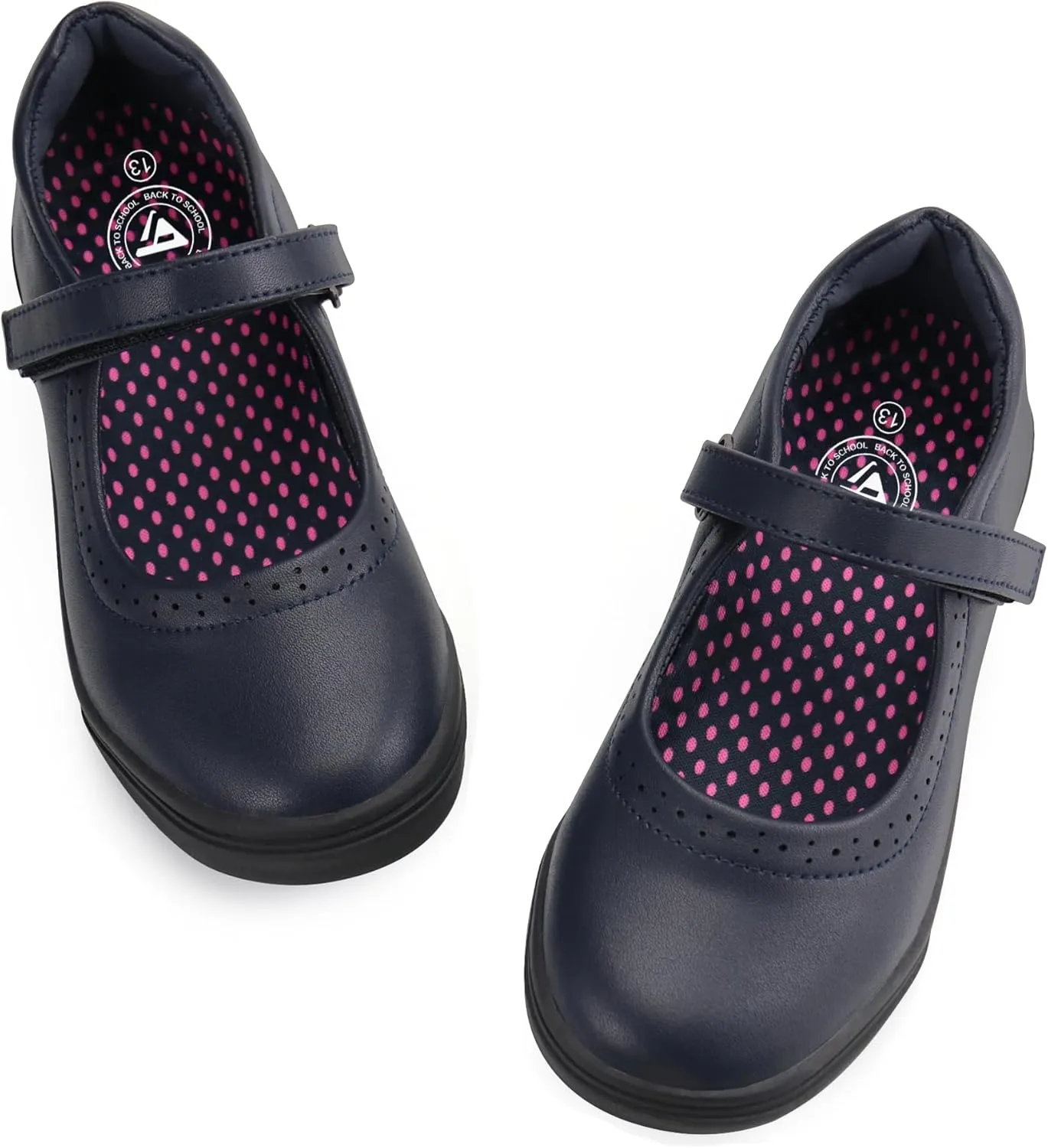 JABASIC Girls Mary Jane Flats School Uniform Dress Shoes