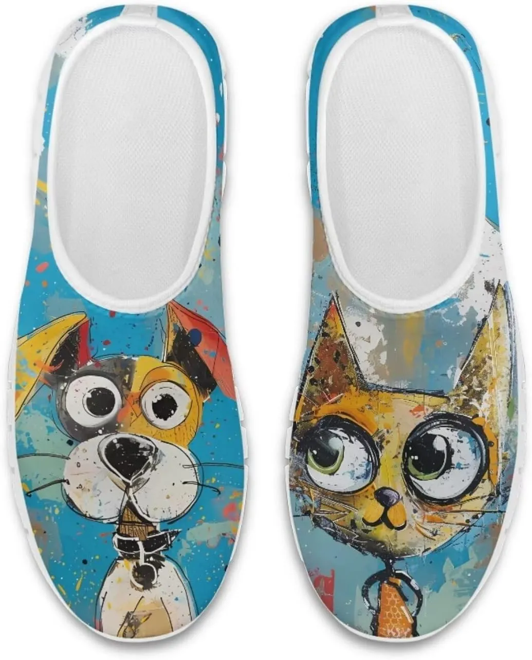 Jeiento Cute Dog Women's Casual Slip On Shoes Loafers Sneakers for Women