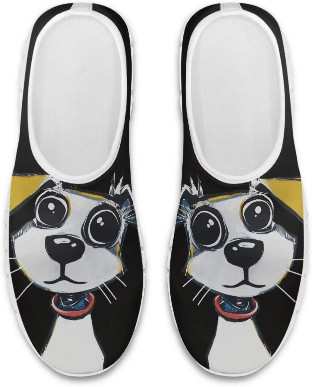 Jeiento Cute Dog Women's Casual Slip On Shoes Loafers Sneakers for Women