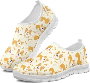 Jeiento Cute Dog Women's Casual Slip On Shoes Loafers Sneakers for Women