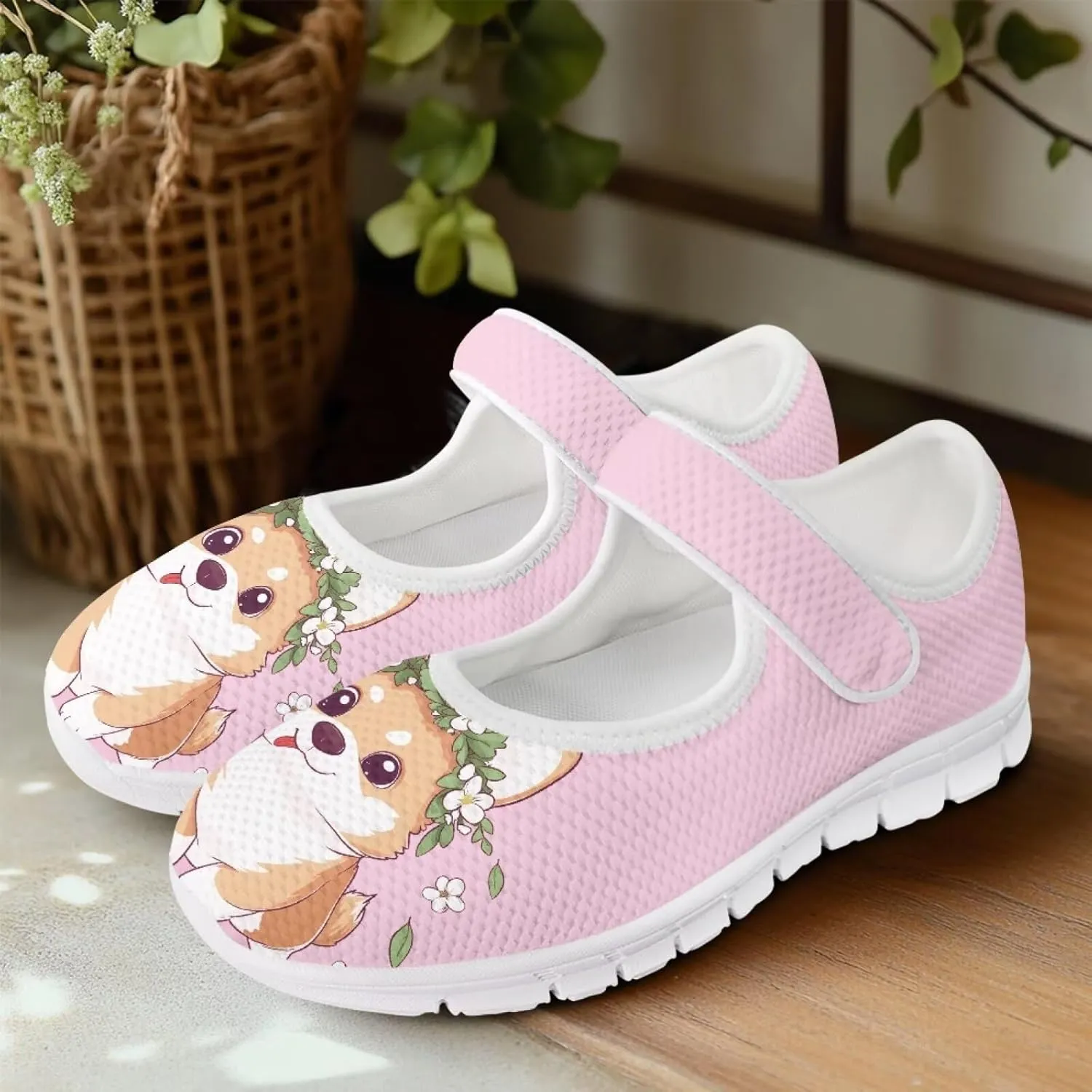 JoyLamoria Retro Sunflower Walking Shoes Non-Skid Breathable Flats Fashion Causal Dress Shoes for Flower Party Mary Jane Flats