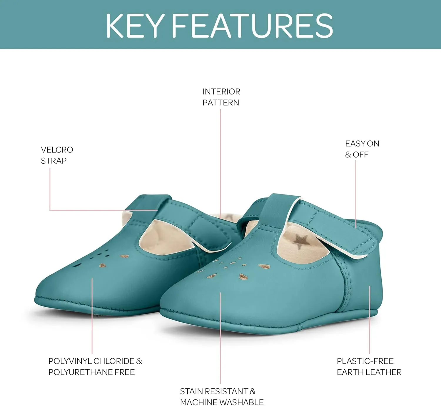 JuJuBe Mary Jane Baby Girl Shoes, Machine Washable Vegan Leather Baby Shoes, Dress Girls Shoe with Soft Soles, Hook and Loop Strap, Non Slip Toddler Flats for Walking