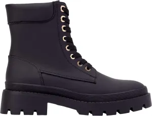 JustFab Women's Fashion Platform Combat Boots Lace Up Low Chunky Heel Ankle Booties Shoes - Tevos