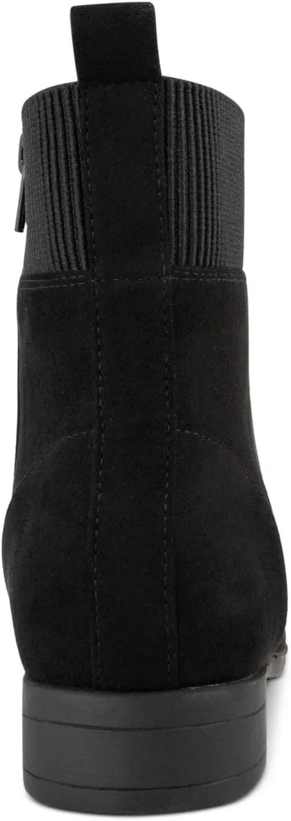 Karen Scott Womens Clarissae Faux Suede Almond Toe Combat & Lace-up Boots