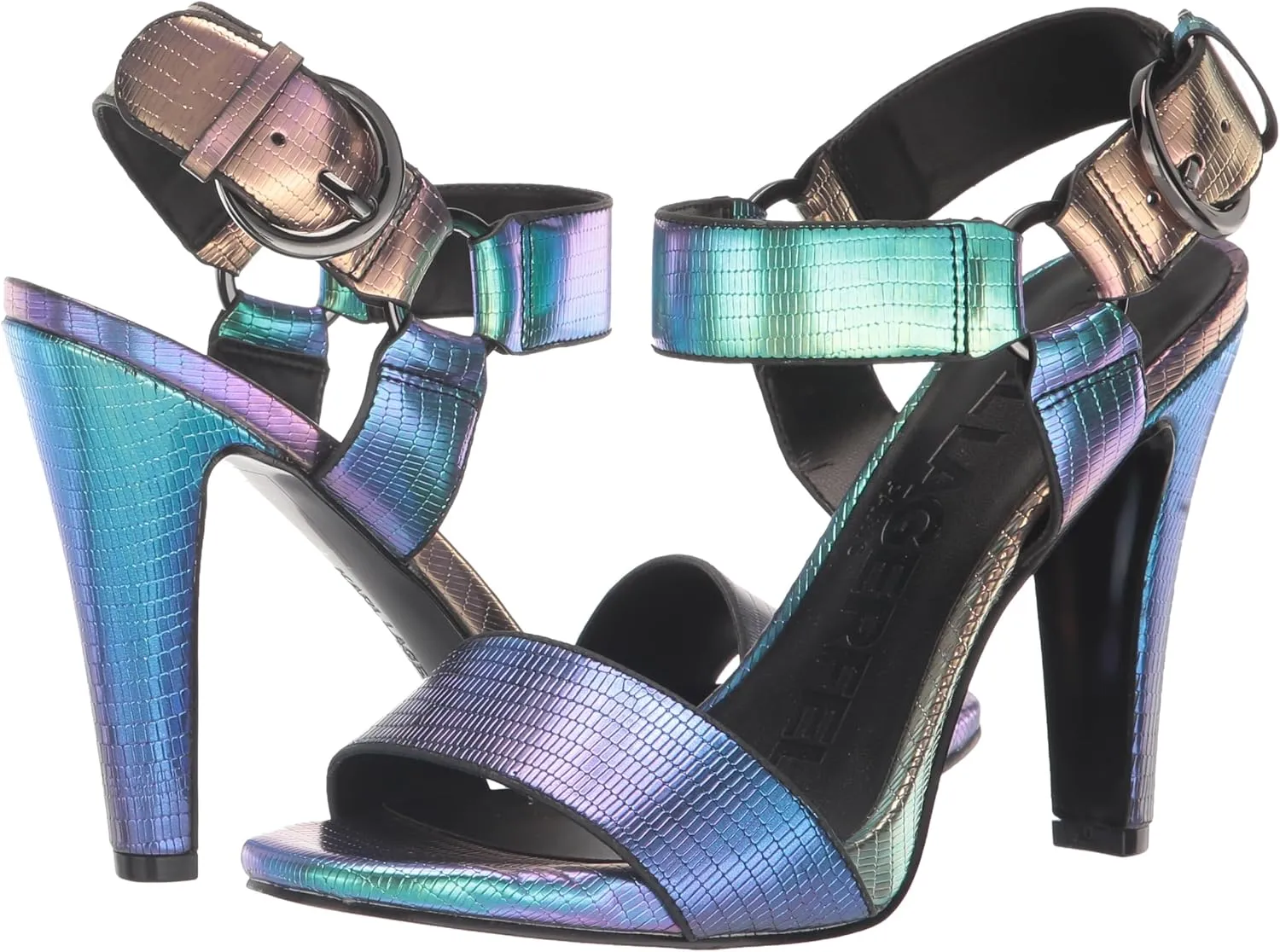 KARL LAGERFELD Women's Leather Cieone Heeled Open-toe Sandal