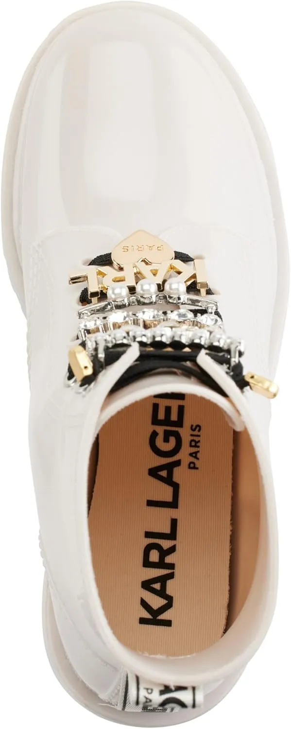 KARL LAGERFELD womens Topanga Rain Combat Boot