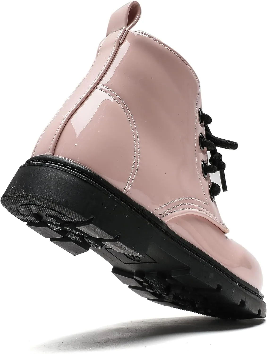 Kids Boots Boys Girls Bright Color Lace up Ankle Boots Side Zipper Boots