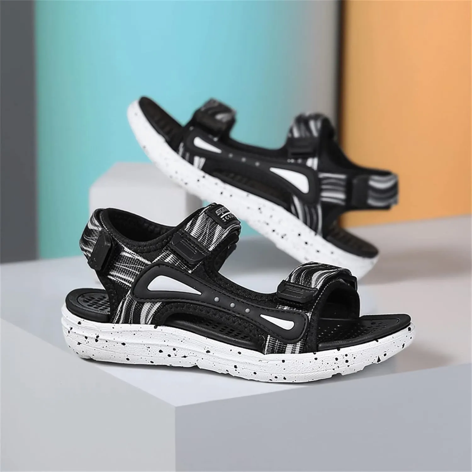 Kids Boys Summer Sports Sandals Outdoor Hiking Beach Open Toe Lightweight Breathable Non Slip Casual Walking Shoes