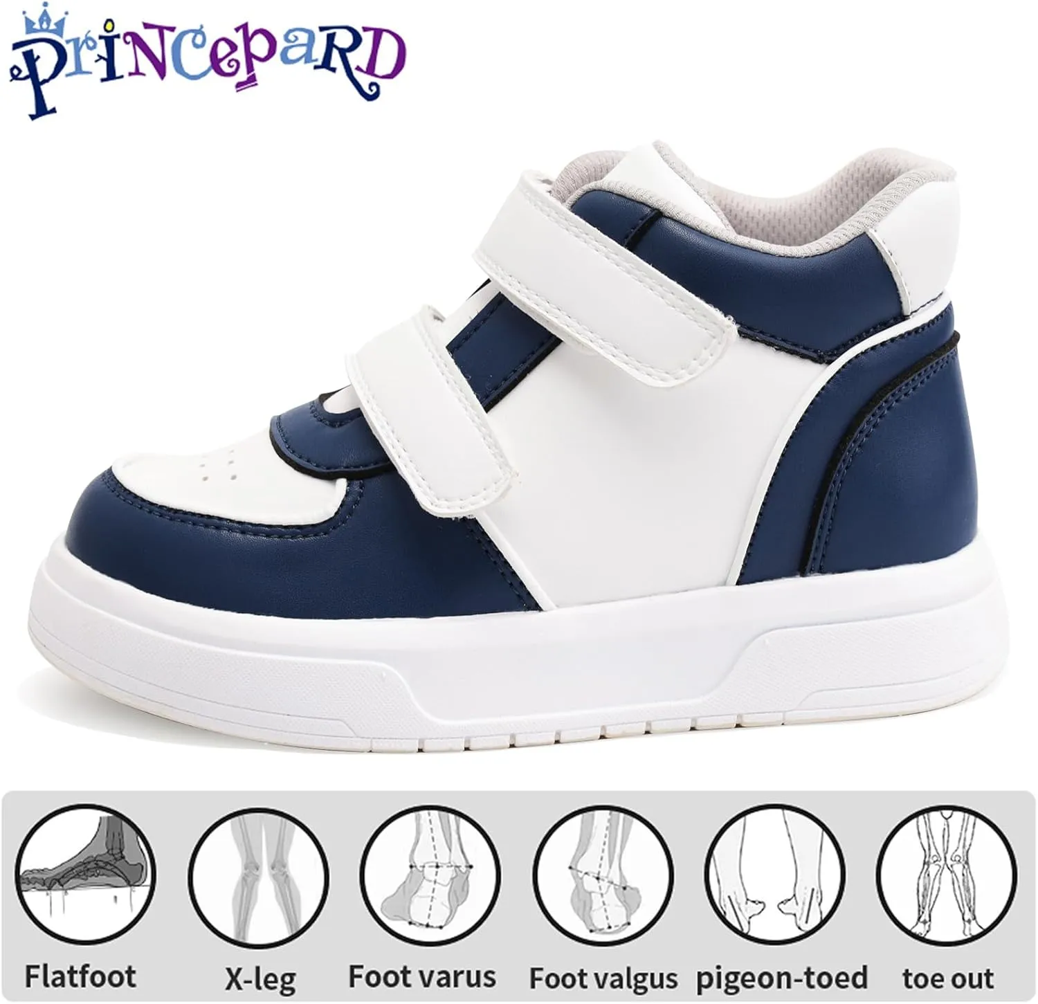 Kids Orthopedic Shoes with Ankle and Arch Support,Fashion Thick Sole Corrective Sneakers