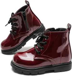 Komfyea Boy's Girl's Boots Bright Color Kids Ankle Boots