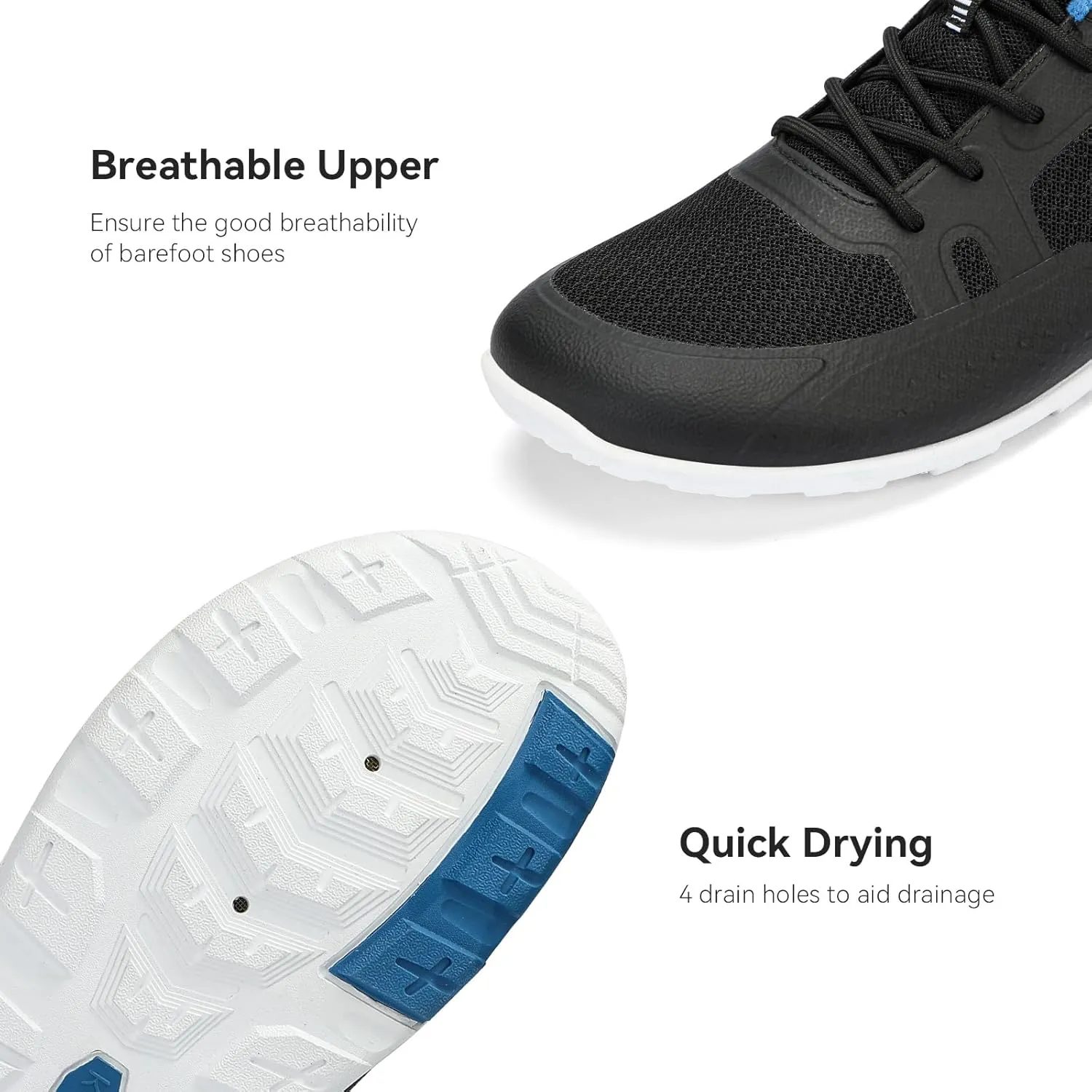 Kricely Water Shoes Men Quick Drying Outdoor Barefoot Minimalist Wide Toe Box Shoes Grounded Footwear for Beach Fishing Fitness Workout Athletic Sneakers