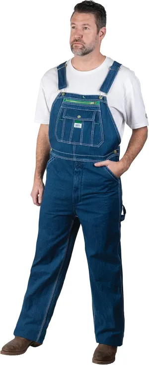Liberty mens Stonewashed Denim Bib overalls and coveralls workwear apparel, Stonewashed Blue (Sw9), 42W x 32L US