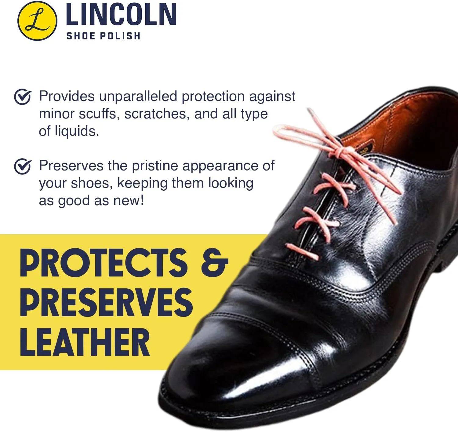 Lincoln Shoe Polish Wax - 2-1/8 oz | Made in USA Since 1925