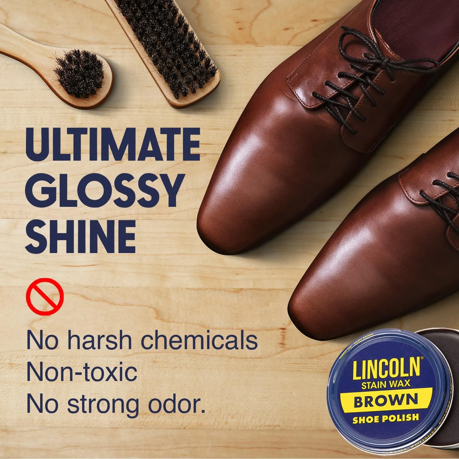 Lincoln Shoe Polish Wax - 2-1/8 oz | Made in USA Since 1925