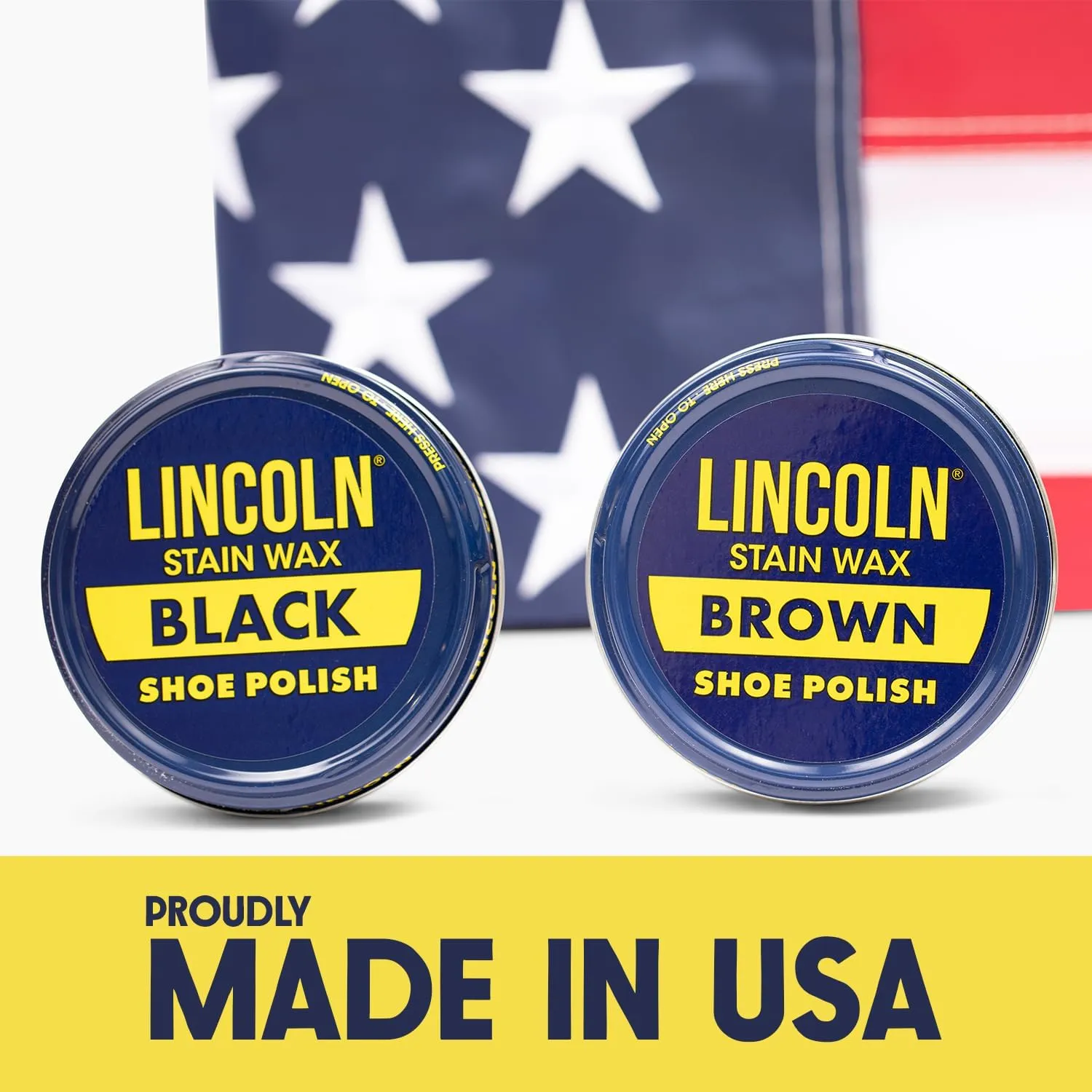 Lincoln Shoe Polish Wax - 2-1/8 oz | Made in USA Since 1925