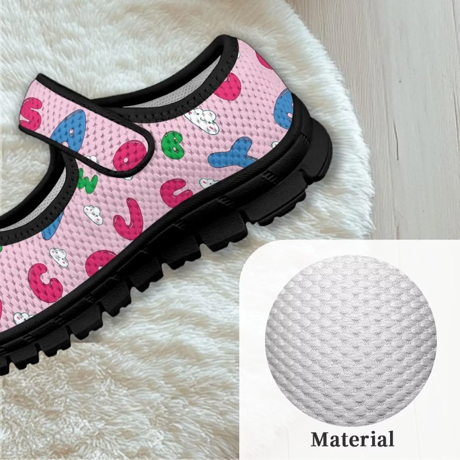 Little Girls Cute Uniform Shoes,Mary Jane Flats Shoes for Back School,Comfort Barefoot Shoes,Black Sole Size 11 to 15