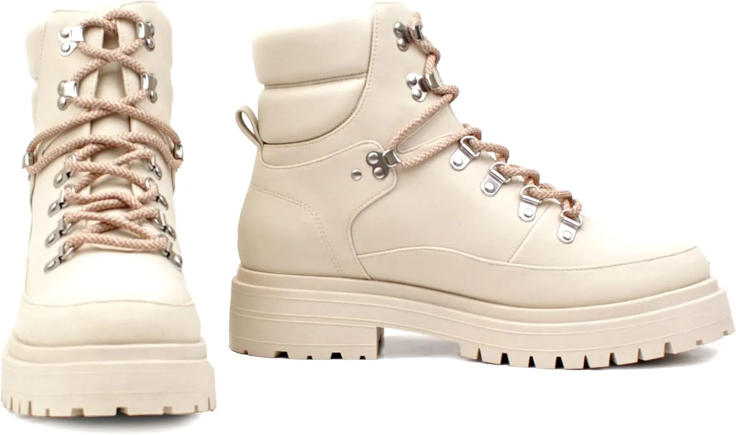 Luckers Women’s Lace Up Platform Lug Sole Combat Boots
