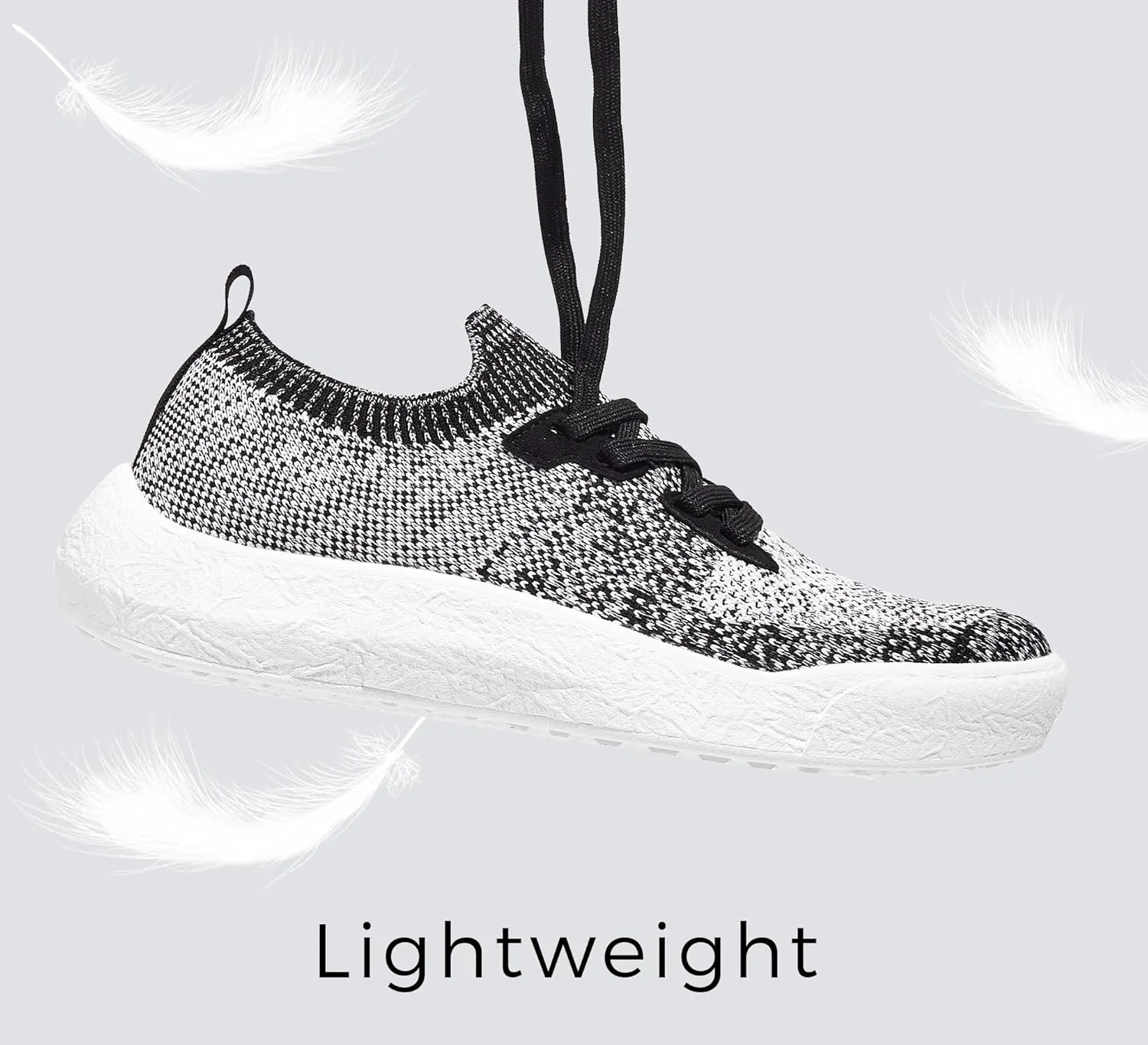 LUCKY STEP Women's Slip on Walking Shoes Casual Mesh-Comfortable Tennis Elastic Sock Breathable Workout Sneakers
