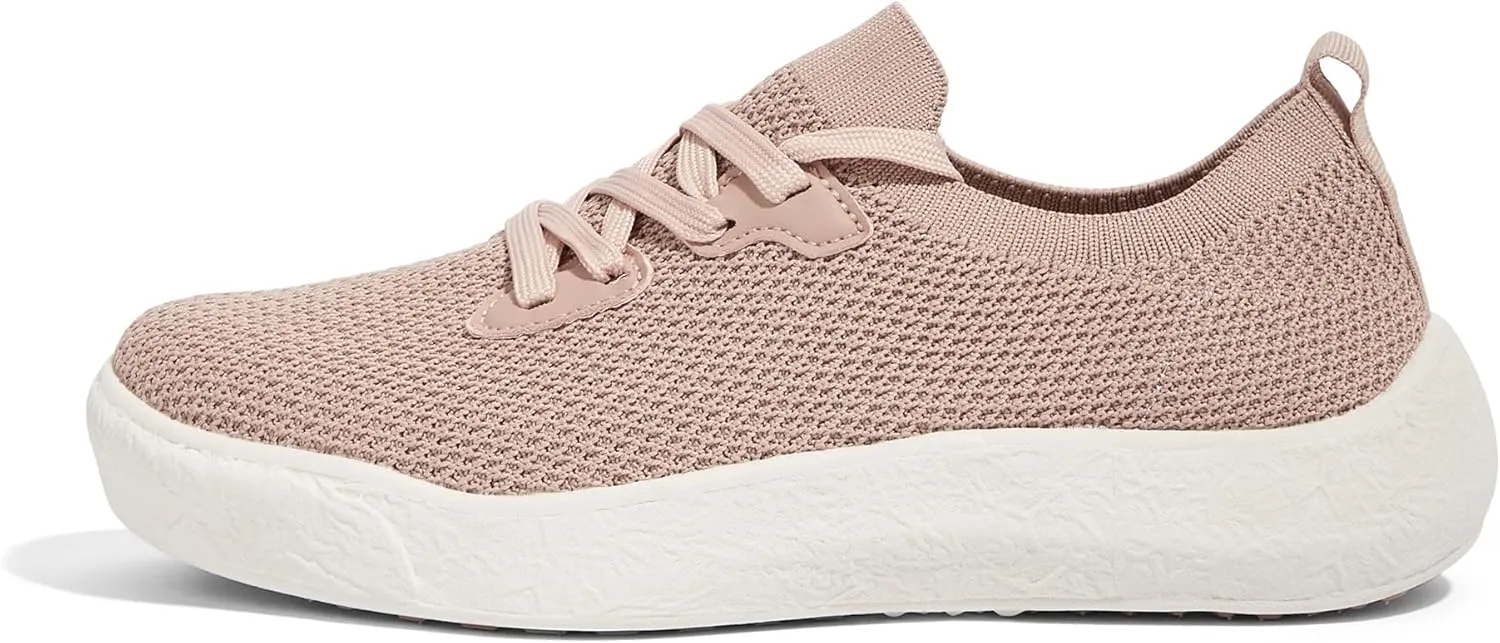 LUCKY STEP Women's Slip on Walking Shoes Casual Mesh-Comfortable Tennis Elastic Sock Breathable Workout Sneakers