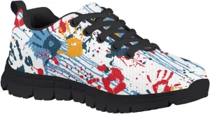 MARSVOVO Print Sneakers for Kids Lightweight Breathable Non Slip Athletic Kids Running Shoes Fashion Most Comfortable School Travel Playing School Walking Shoes for Boys Girls