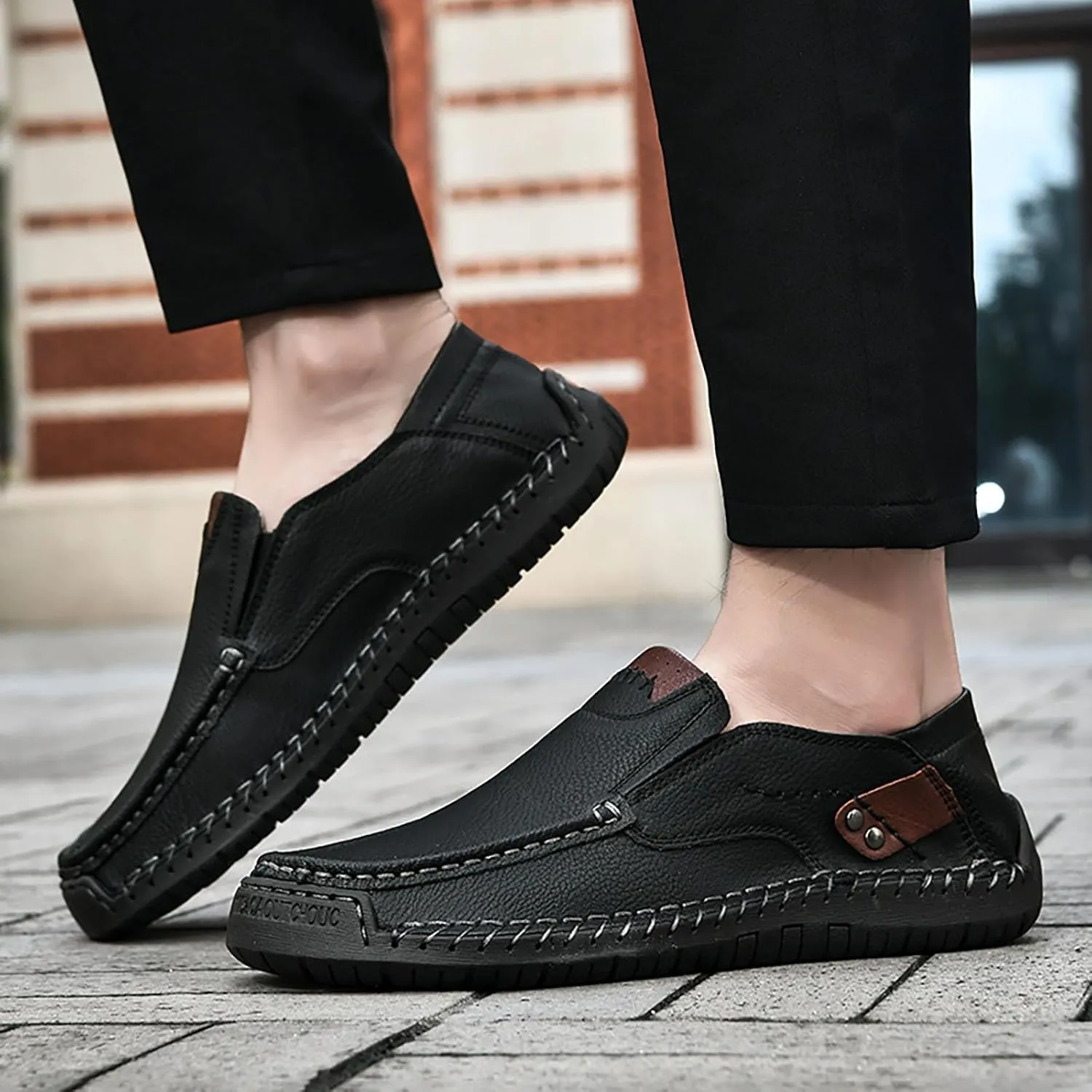 Mens Loafers Casual Slip on Shoes Business Lightweight Refreshing Classic Slippers Walking Driving