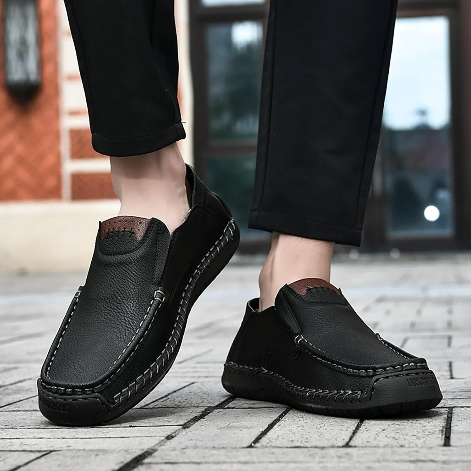 Mens Loafers Casual Slip on Shoes Business Lightweight Refreshing Classic Slippers Walking Driving