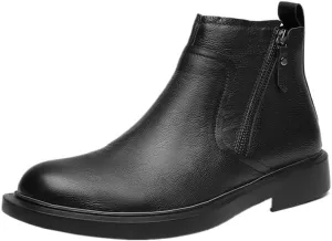 Men's Low-top Short Boots Retro Rubber Shoes British Low-heeled Comfortable Breathable Non-slip Versatile Oxford Shoes for Men