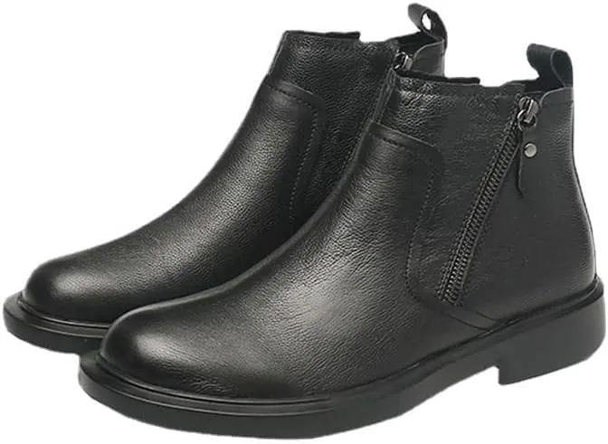 Men's Low-top Short Boots Retro Rubber Shoes British Low-heeled Comfortable Breathable Non-slip Versatile Oxford Shoes for Men