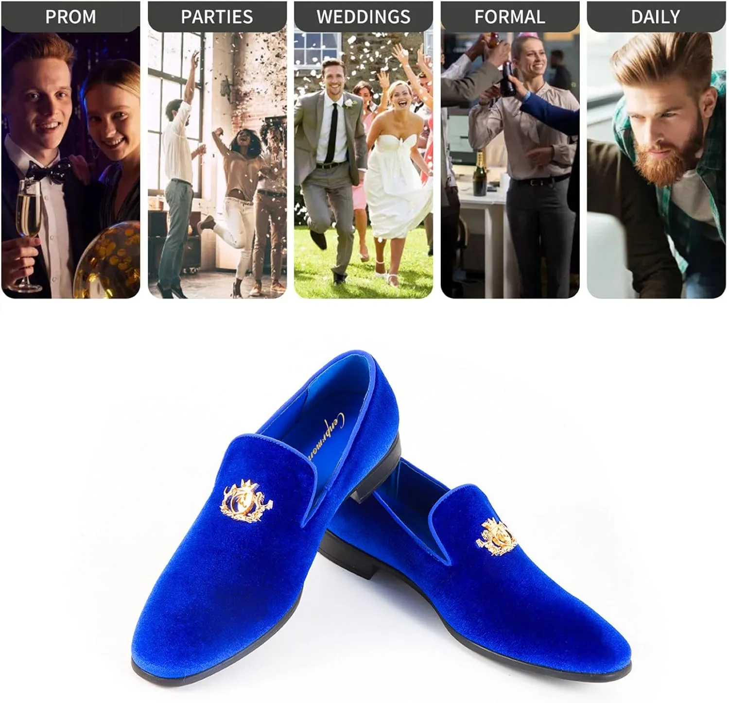 Men's Multiple Colors Penny Slip-on Velvet Loafer Cushioned Suede Tuxedo Dress Shoes Luxurious Smoking Slipper Party Prom Wedding Shoes Comfortable Lightweight
