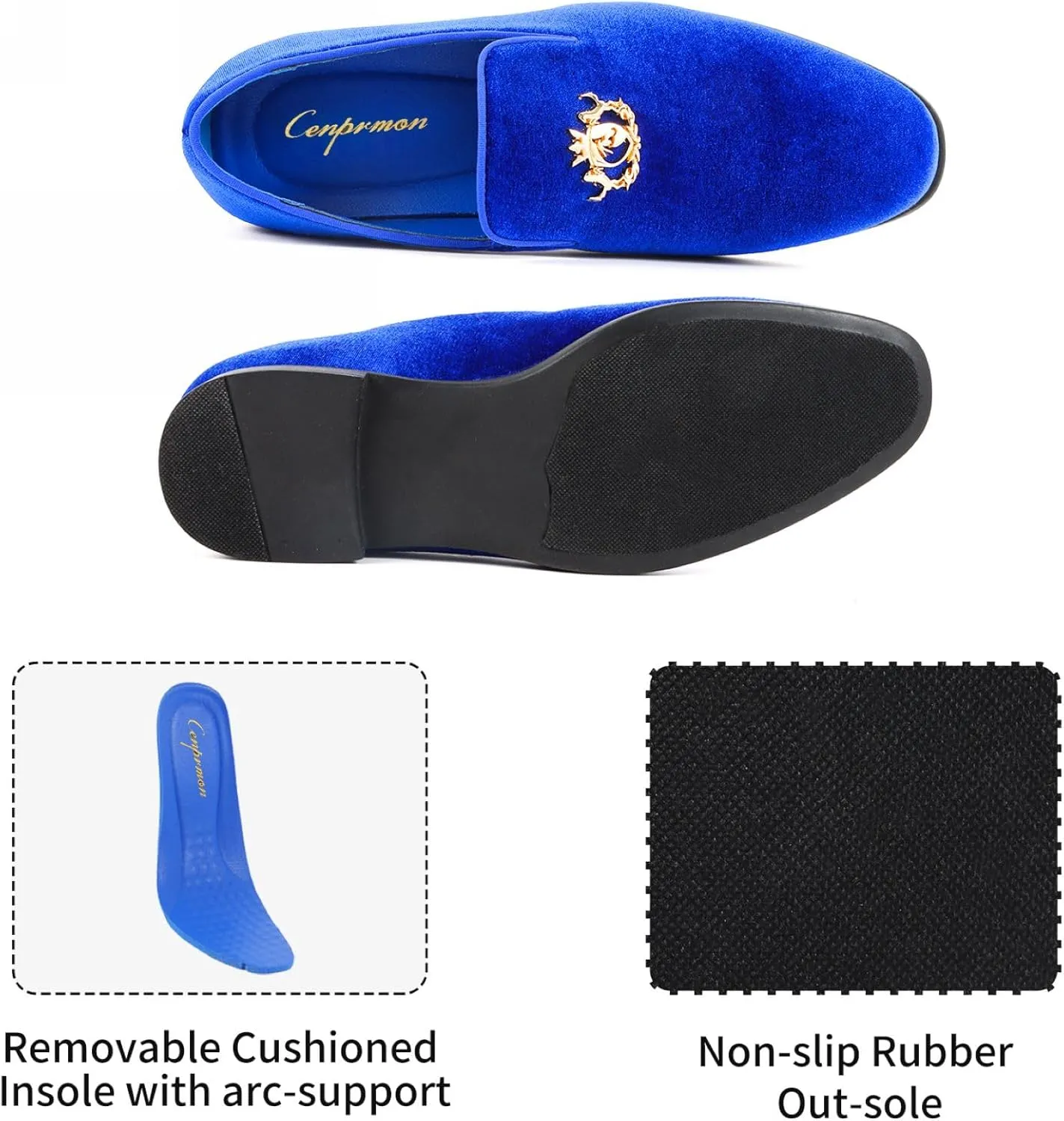 Men's Multiple Colors Penny Slip-on Velvet Loafer Cushioned Suede Tuxedo Dress Shoes Luxurious Smoking Slipper Party Prom Wedding Shoes Comfortable Lightweight
