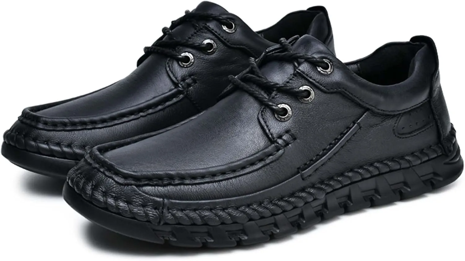 Men's Premium First Layer Cowhide Leather Walking Shoes,Flat Casual Shoes,Casual Loafers Men's,Leather Casual Sneakers,Driving Shoes,Hand Sewn,Two Closure Type Options