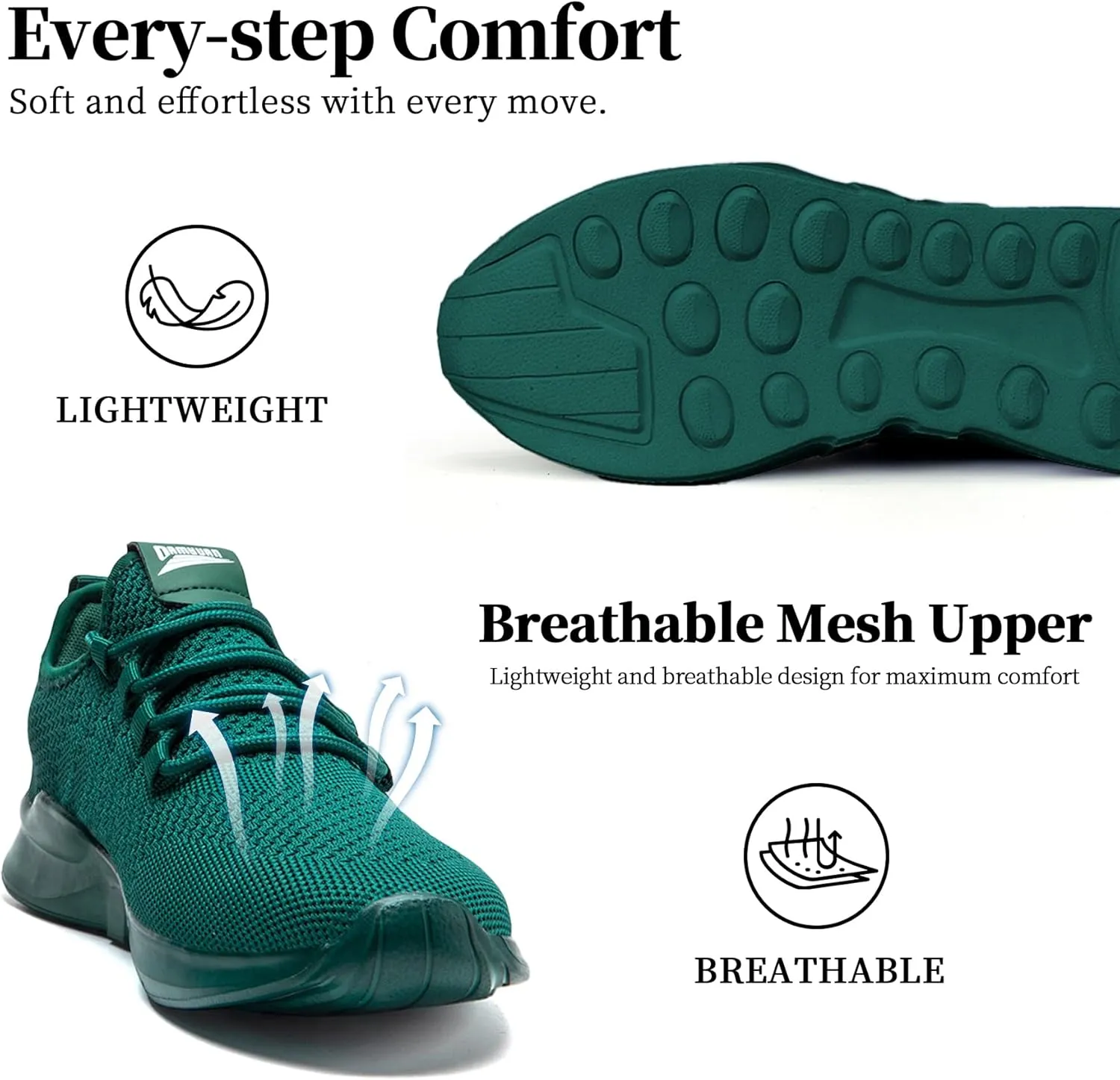 Mens Running Shoes Women Slip On Tennis Walking Sneakers Athletic Breathable Non Slip Gym Casual Lightweight Workout Sport Unisex Shoe