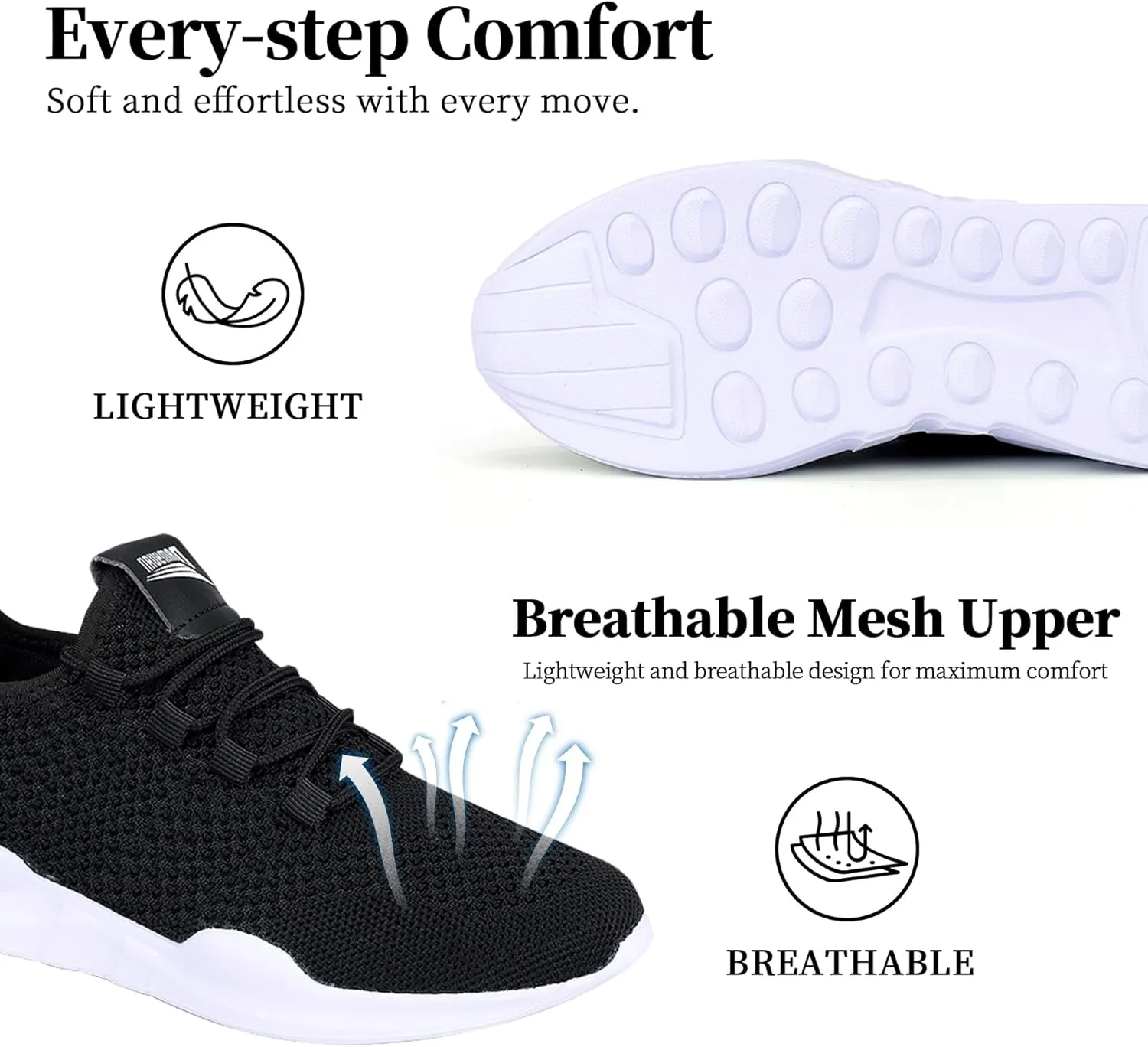Mens Running Shoes Women Slip On Tennis Walking Sneakers Athletic Breathable Non Slip Gym Casual Lightweight Workout Sport Unisex Shoe
