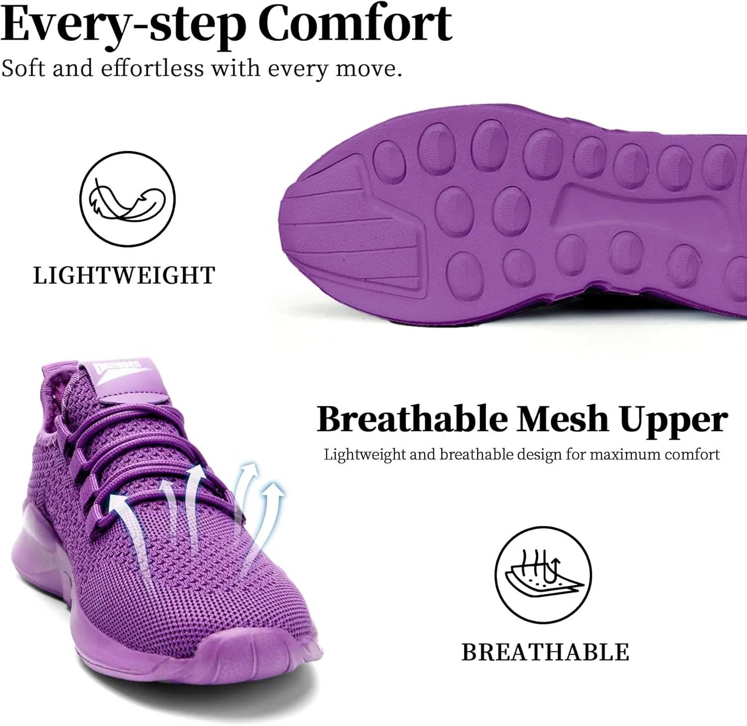 Mens Running Shoes Women Slip On Tennis Walking Sneakers Athletic Breathable Non Slip Gym Casual Lightweight Workout Sport Unisex Shoe