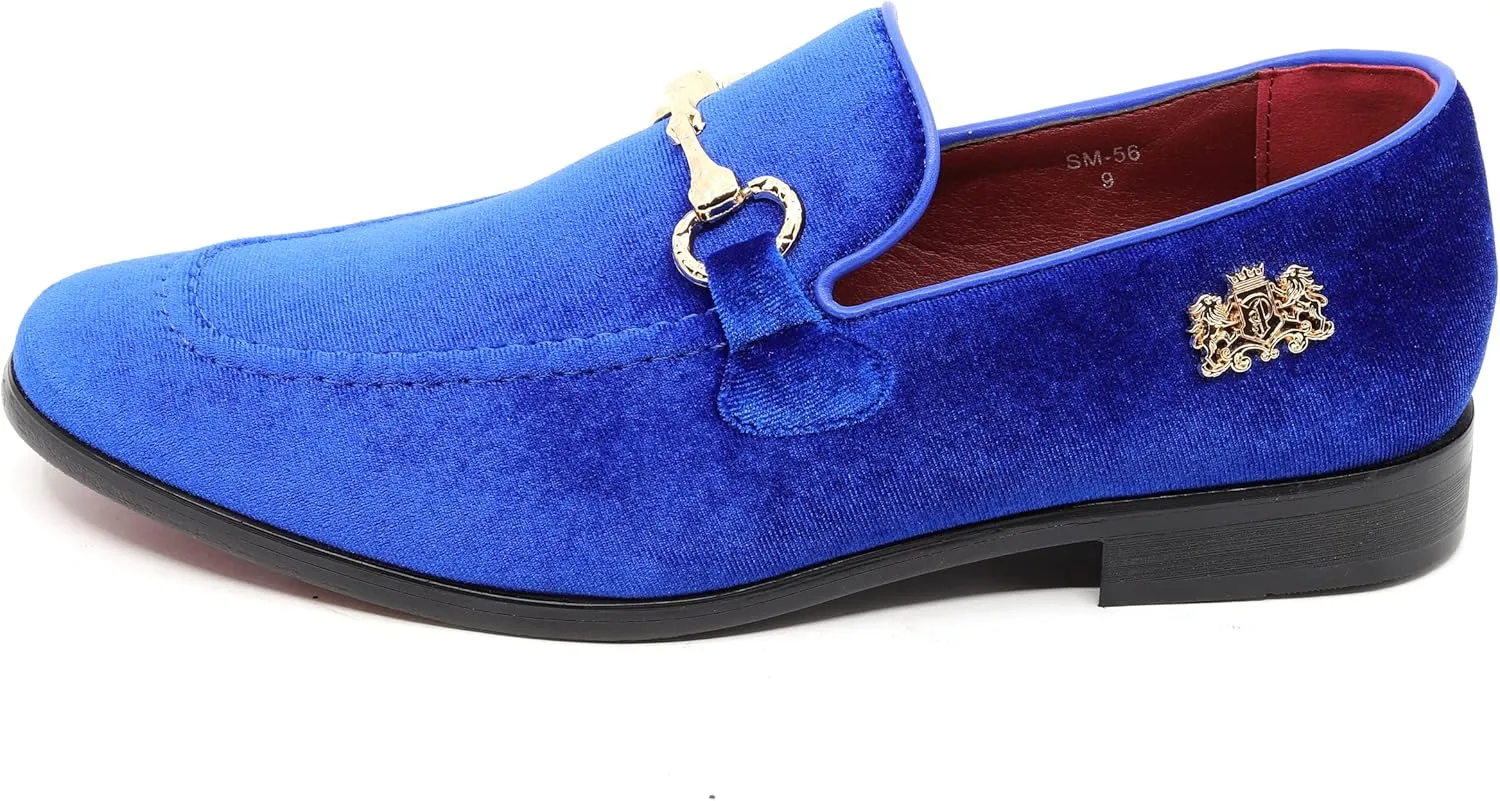 Men's Velvet Designer Classic Dress Tuxedo Smoking Slipper Loafers Slip On Shoes SM-56
