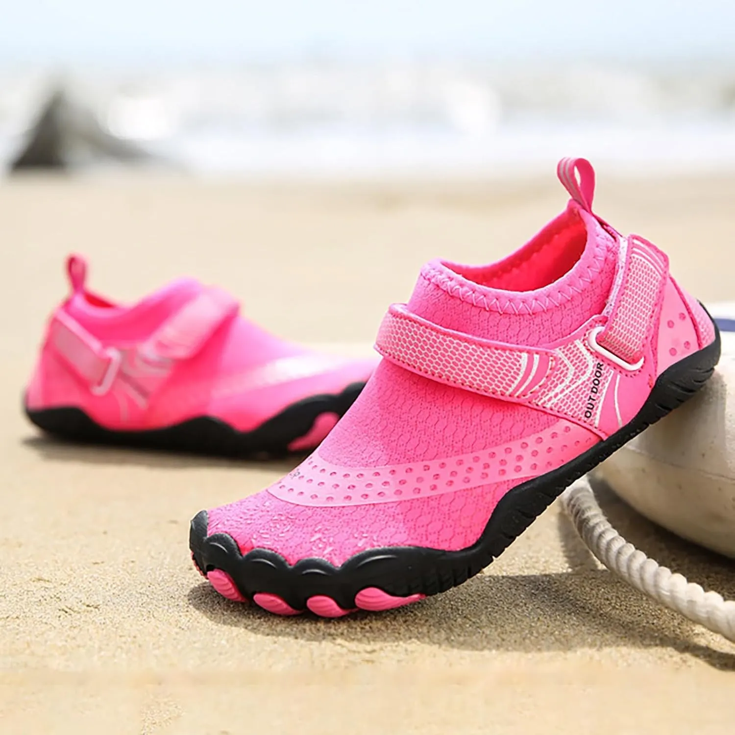 Mens Water Shoes Wide Width Non Slip Athletic Footwear Wide Toe Water Shoes Barefoot