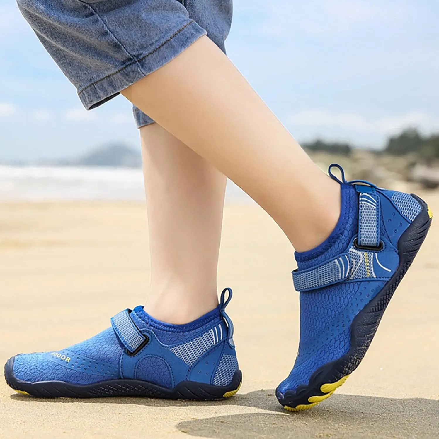 Mens Water Shoes Wide Width Non Slip Athletic Footwear Wide Toe Water Shoes Barefoot