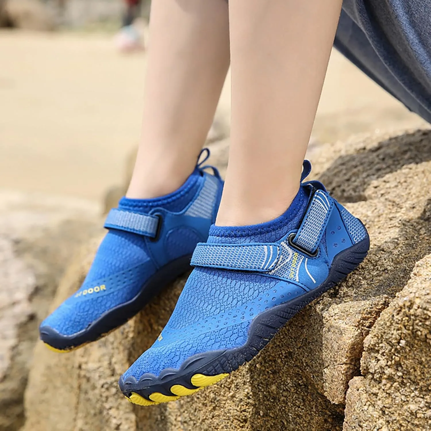 Mens Water Shoes Wide Width Non Slip Athletic Footwear Wide Toe Water Shoes Barefoot