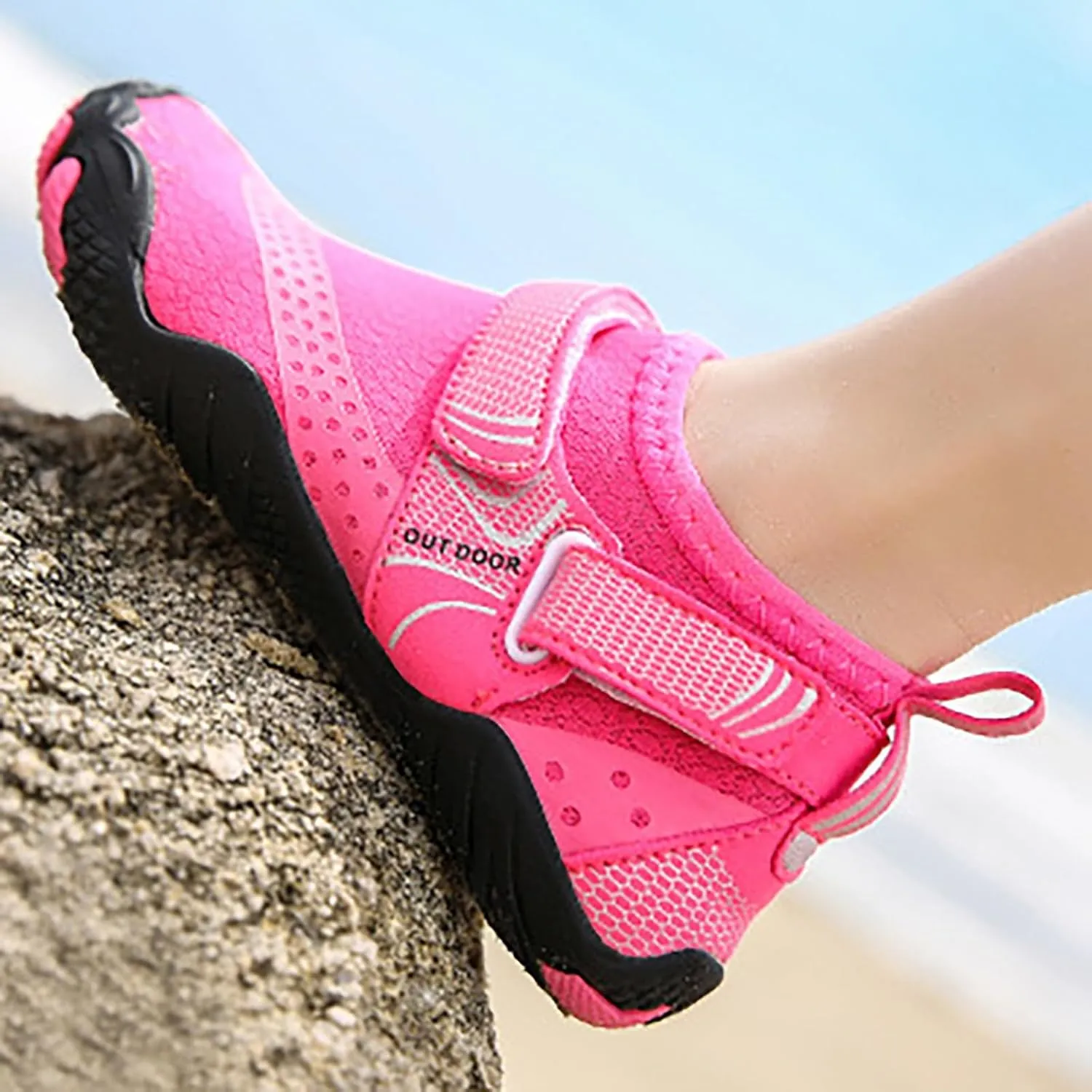 Mens Water Shoes Wide Width Non Slip Athletic Footwear Wide Toe Water Shoes Barefoot